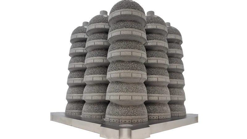 54 Stacked Acetabular Hip Cups printed using the ArcamEBM Q10Plus Platform
